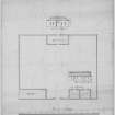 Unsigned drawing showing a plan of stable, cow house and barn.