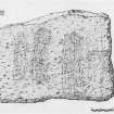 Measured drawing of Pictish symbol stone.
Published as Gurness Fig.2.51