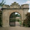 Gateway to formal garden, view from South West.