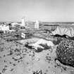 General view of Expo 67 with the tower of the British Pavilion in the background.