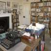 View of Margaret Fay Shaw's sitting room  from W, at the first floor, Canna House.