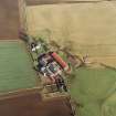 Scanned image of oblique aerial view centred on the farmsteading, taken from the WSW.