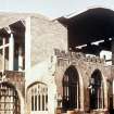 View of cathedral and ruins.
