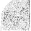 Scanned ink drawing of Inverurie 4 Pictish symbol stone