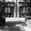 Partial view of  NE elevation and car park entrance.