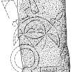 Scanned ink drawing of Park House Pictish symbol stone.