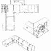 Achvrail Farm, sketch plan and isometric views