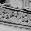 Detail of stonework above West doorway of Holyrood Abbey (Chapel Royal)