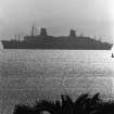 View of a ship at sea.