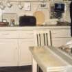 Glasgow, 1 Princes Terrace, interior
Detail of kitchen showing tilled wall and built in cupboards.