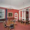Craigiehall House, Edinburgh. Interior.  Main Dining room in David Bryce extension showing folding screen.