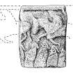 Drawing of sculptured stone fragment, Drainie no 13