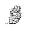 Drawing of sculptured stone fragment, Drainie no 20