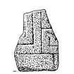 Drawing of sculptured stone fragment, Drainie no 21