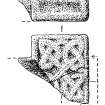 Drawing of sculptured stone fragment, Drainie no 26 (previously numbered no 23)