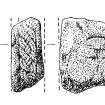 Drawing of sculptured cross-shaft fragment, Drainie no 10