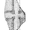 Drawing of cross-slab fragment, Drainie no 19 (previously listed as no 24).