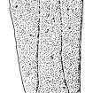 Scanned ink drawing of Banchory Ternan incised cross-slab.