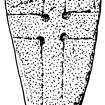 Scanned ink drawing of Tullich 3 incised cross-slab