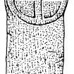 Scanned ink drawing of Tullich 6 incised cross-slab