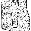 Scanned ink drawing of Tullich 9 incised cross-slab