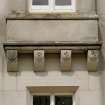 Detail of 1822 date on corbels supporting balcony on south face.