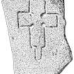 Scanned ink drawing of incised cross-slab