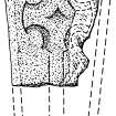 Scanned ink drawing of St Nicholas' Church Medieval cross-slab fragment