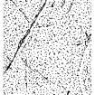 Scanned ink drawing of incised linear cross and Chi Rho symbol