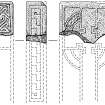 Scanned ink drawing of Leuchars Pictish cross-slab fragment