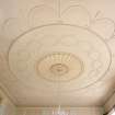 Paxton House, interior.  Principal floor.   Dining-room, view of ceiling from West.