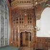 Taymouth Castle.  1st. floor, Banner hall, view of doorway at South West corner.