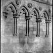 Detailed view of an arcaded wall, Holyrood Abbey.
