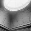 Detail of ceiling decorated with plasterwork, in a house in Queen Street