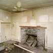 Interior. View of main room showing later fireplace