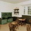 Leith Hall, interior.  Ground floor. Kitchen/Tea room: view from South West