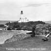 Postcard showing view of Lighthouse Green at Turnberry Golf Course.