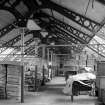 Perth, Pullar's Dyeworks, interior.
Digital cop  y of view of fireproof block showing cast iron columns and beams, attic floor.