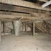 Interior. Attic floor from E looking towards galvanised hopper