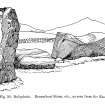 Sketch of recumbent stone circle.