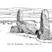 Sketch of recumbent stone circle.