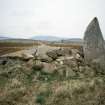 Copy of colour slide (H 93804cs) of recumbent stone circle from SW.