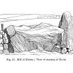 Sketch view of recumbent stone circle