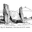 Sketch view of recumbent stone circle