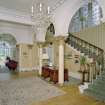 Interior. Ground floor. Main entrance hall with staircase and view to conservatory