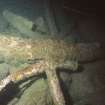 Maritime photographs: Anchors 1 and 2, and gun 2 lie hard up against the base of a steep underwater cliff. Figure 7.