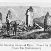 The Standing Stones of Dyce (Woodcut from a drawing by James Logan)