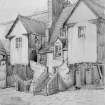 Photographic copy of drawing of White Horse Close, signed: 'J Houston'.