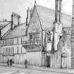 Photographic copy of pencil drawing of Moray House.
Signed: 'J Houston'