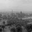 General view overlooking churchyard, looking towards George Heriots School.